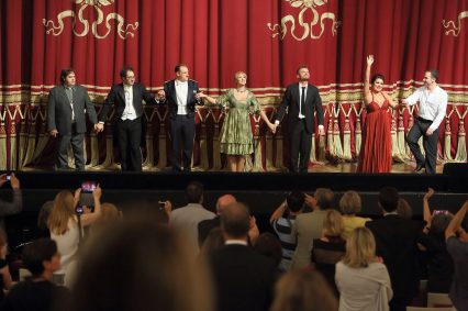 Curtain call, photo from Bayerisches Staatsoper Facebook page.
